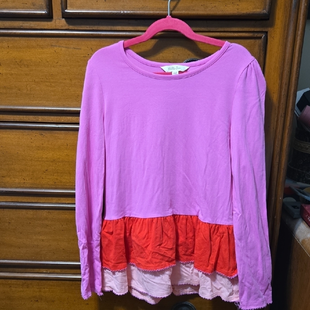 Matilda Jane Girls Rosy Pink and Red Long Sleeve Tee Size 12